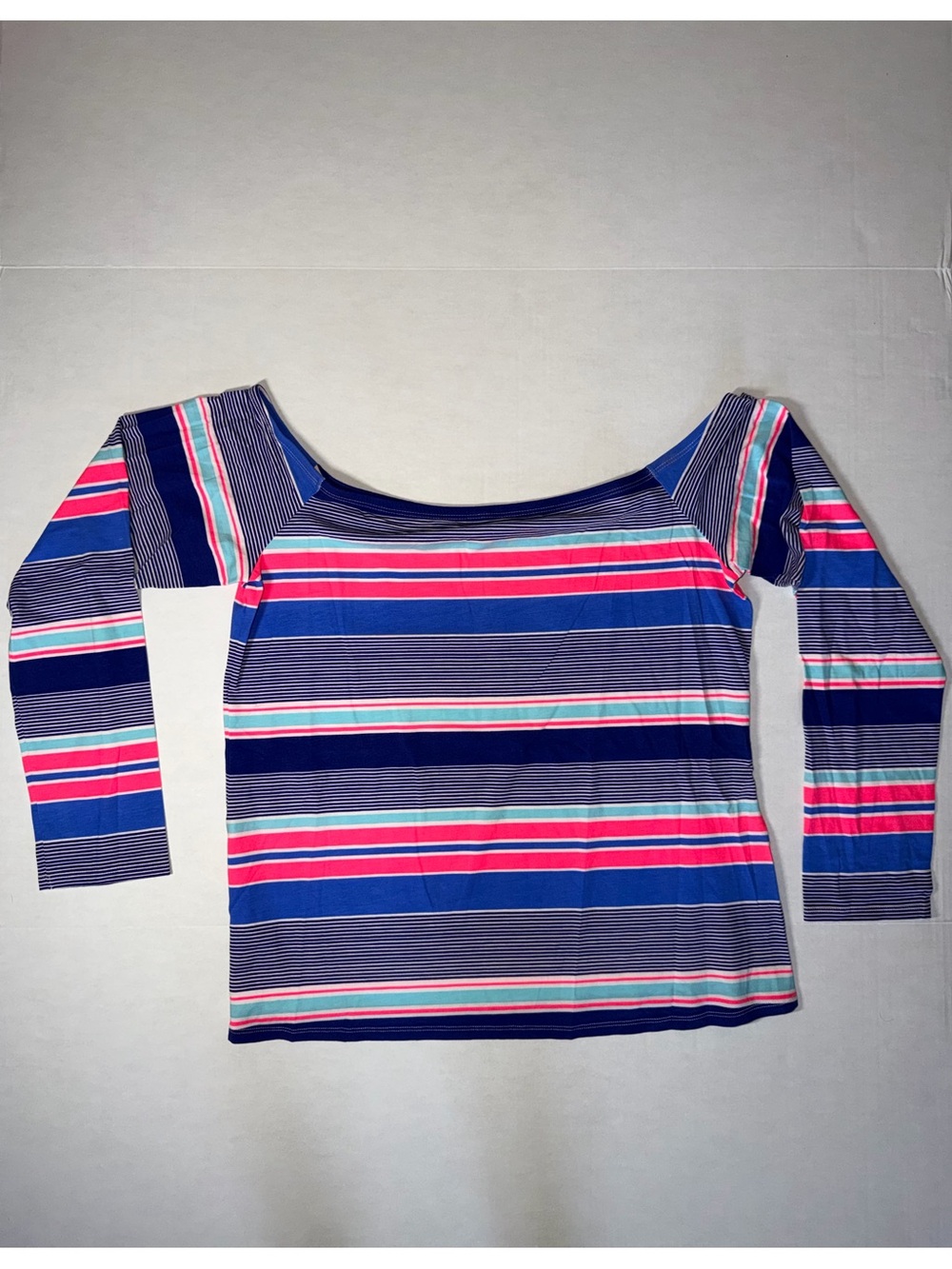 Lilly Pulitzer Striped Boatneck Top in Blue, Pink, White